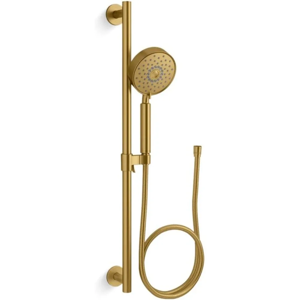 K-22178-G-2MB Purist 1.75 GPM Multifunction Handshower Kit with Air-Induction Technology, Vibrant Brushed Moderne Brass