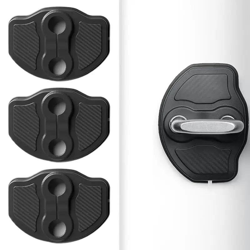 Car Door Lock Latch Cover 4X Door Lock Buckle Cover Car Decorations Silent Shock Pads Car Interior Accessories For Most Vehicles