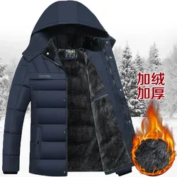 Winter Mens Down Jacket High Quality Hooded Plush Thick Warm Waterproof Parkas Male Loose Casual Winter Coats 5XL Men Clothing