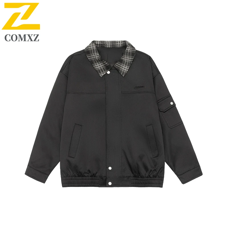

2025 New Lapel Collar Jacket Retro Trendy Versatile Comfortable Breathable Jacket Autumn Outdoor American Casual Loose Jacket