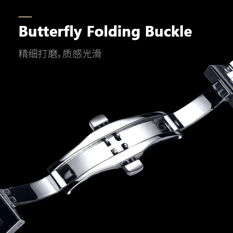 ساعات رجالية كلاسيكية على الموضة مقاومة للماء من الفولاذ المقاوم للصدأ كوارتز ساعة يد محاكاة حركة ميكانيكية مرآة معدنية غواص