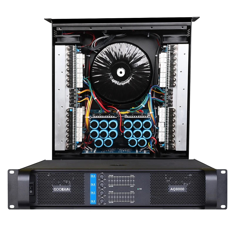Professional FP10000Q High-Power Amplifier 4*800W Performance Power For KTV Bar Weddings Metal Shell Speaker 8ohm For Stage Use