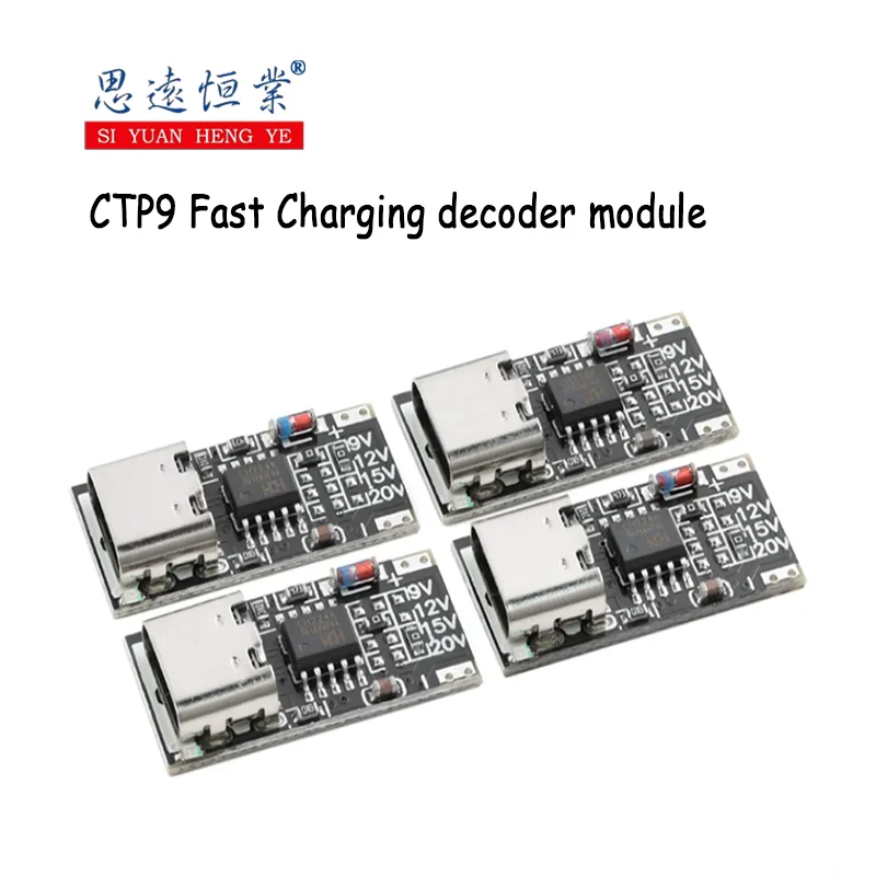 1PCS CTP9 Fast Charging Decoder Module - 9V12V15V20V PD/QC Fast Charging USB Boost Cable Type-C
