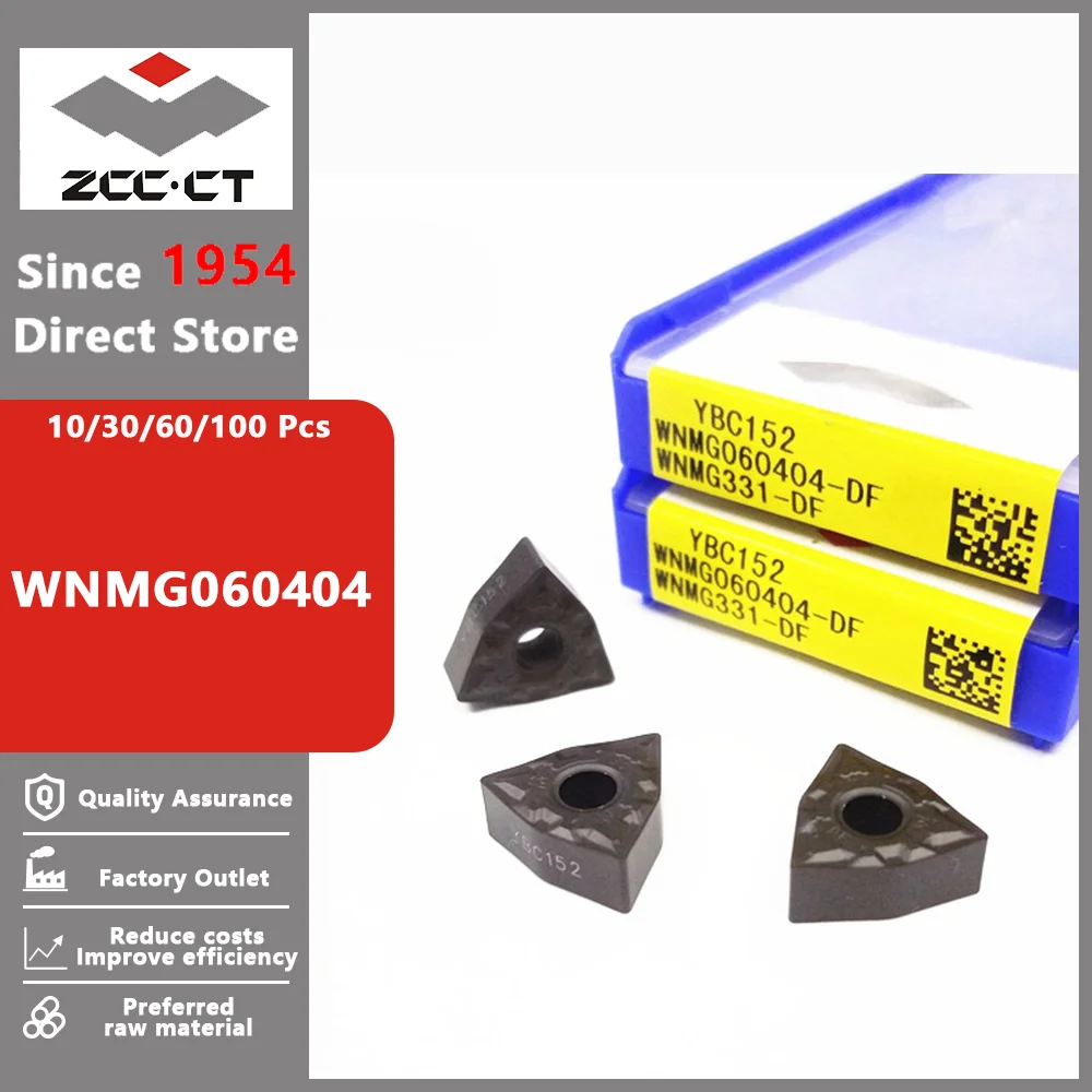 ZCC.CT Original WNMG060404 External Turning Tool Carbide Inserts CNC Lathe WNMG 060404 Cutting Turning Tools