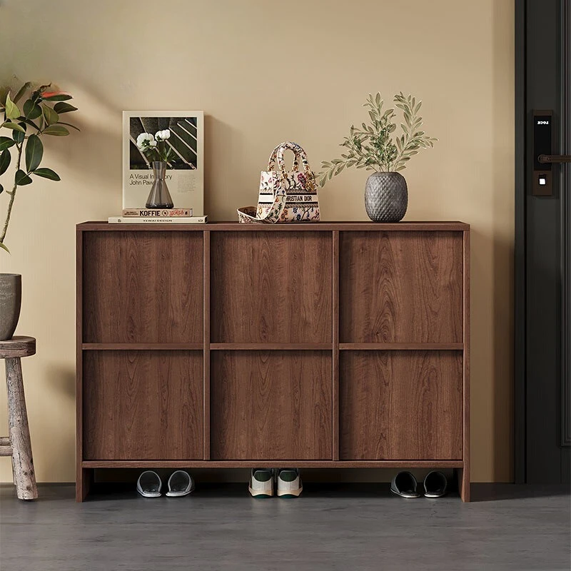 

New Chinese style, solid wood, bone line, shoe cabinet, entrance cabinet, integrated