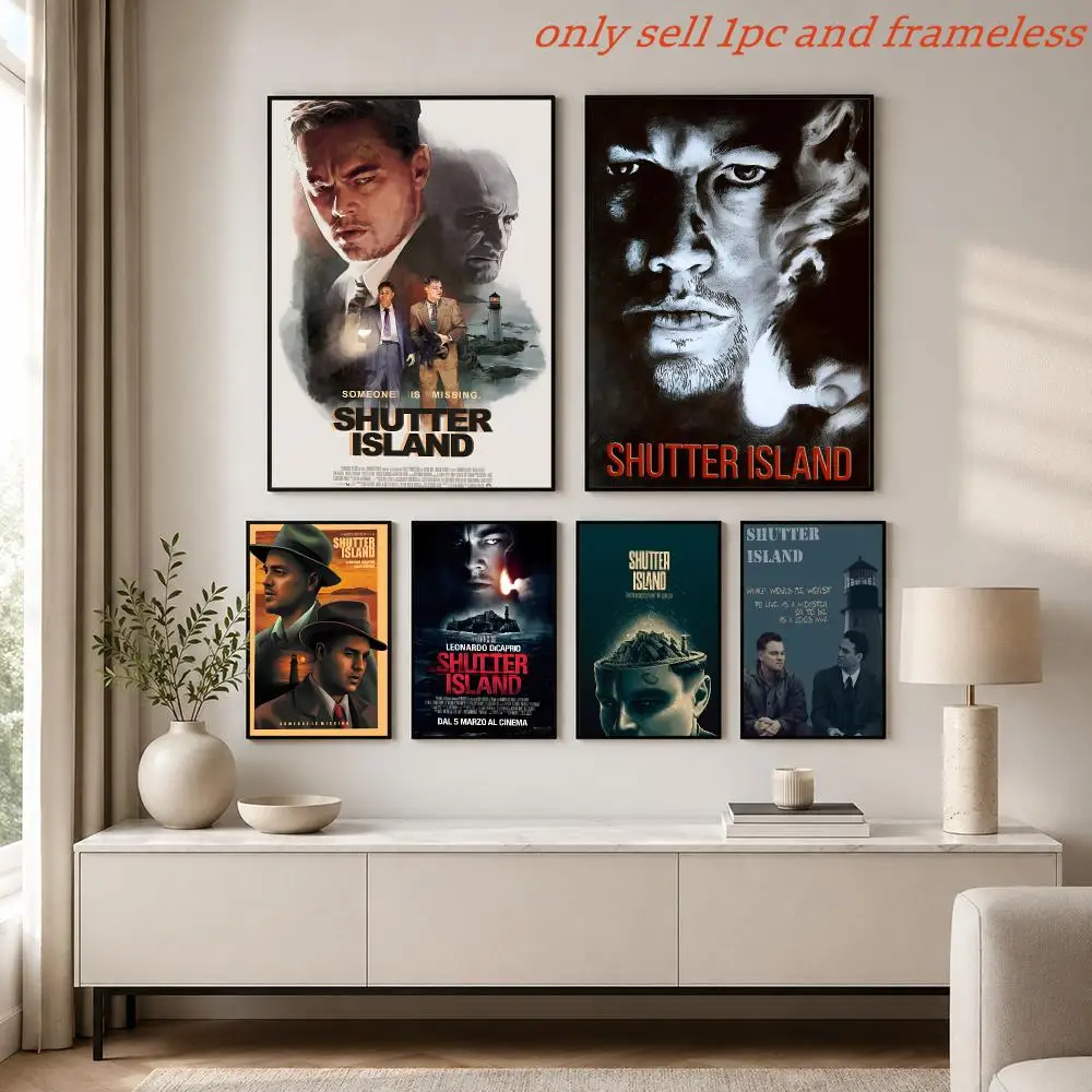 Shutter Island Dark Thriller Poster Prints Cover Painting Wall Art Picture Living Room Home Decor
