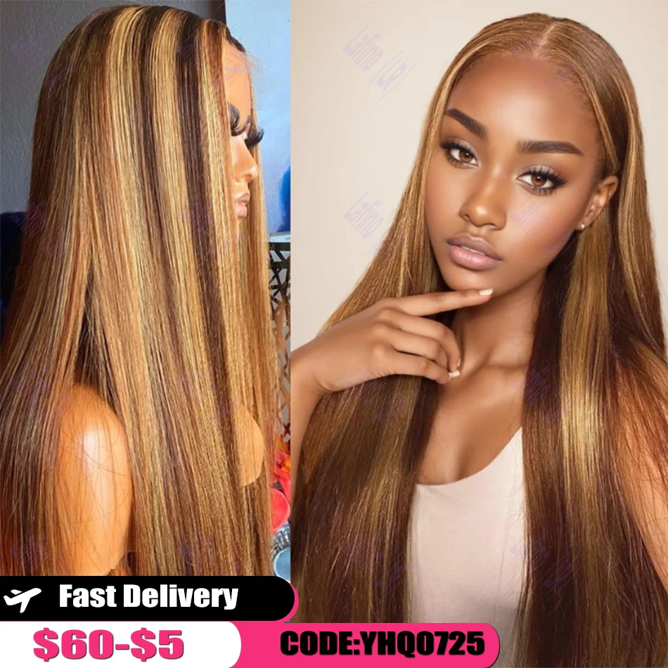 

Choice HD Straight Lace Frontal Highlight Wigs 13x6 13x4 Colored Human Hair 100% Quality Brazilian Cheap Wigs on Clearance Sale