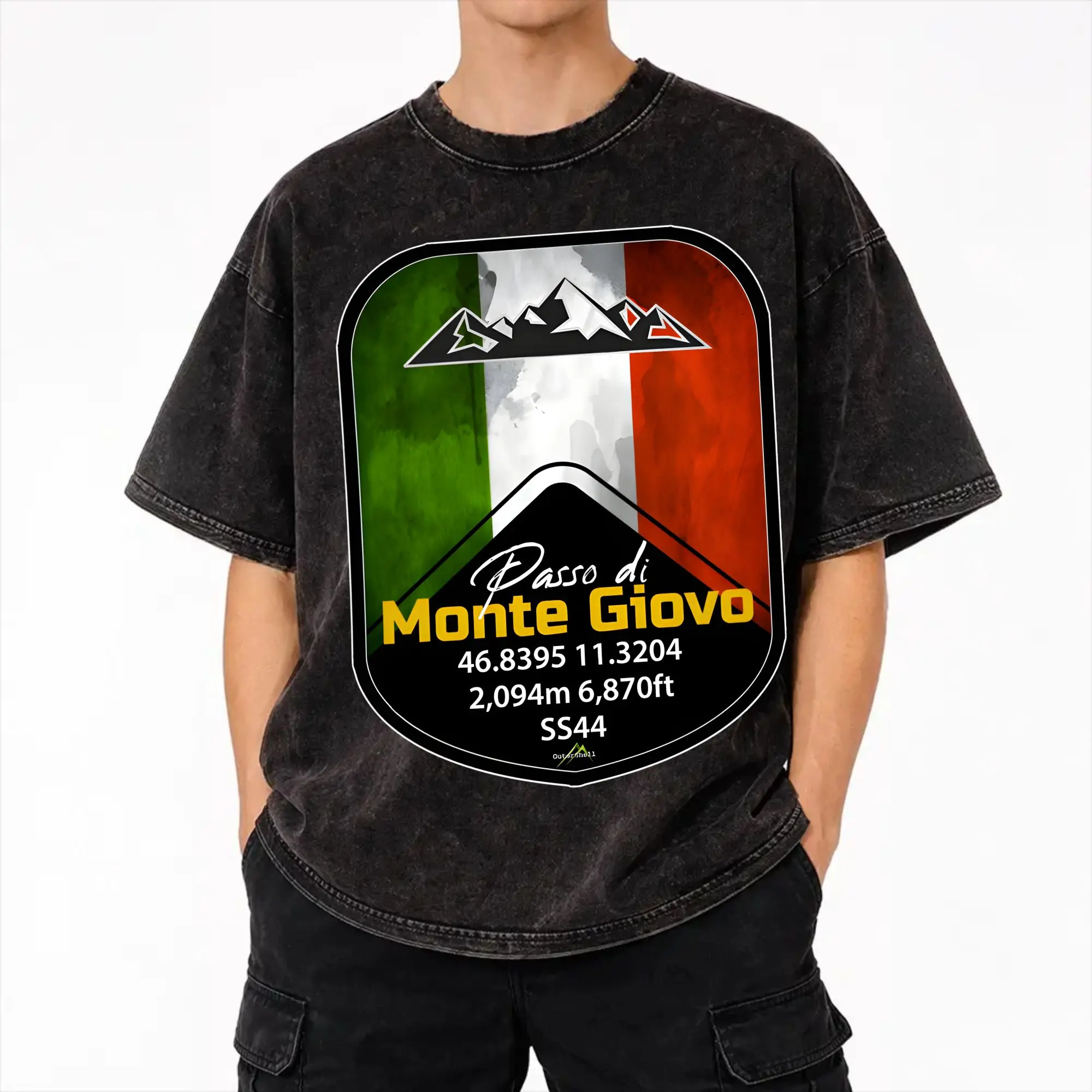 Passo Di Monte Giovo Jaufenpass ItalyA  T Shirts Hip Hop Washed Cotton High Street T-Shirt  Novelty Men Women Streetwear