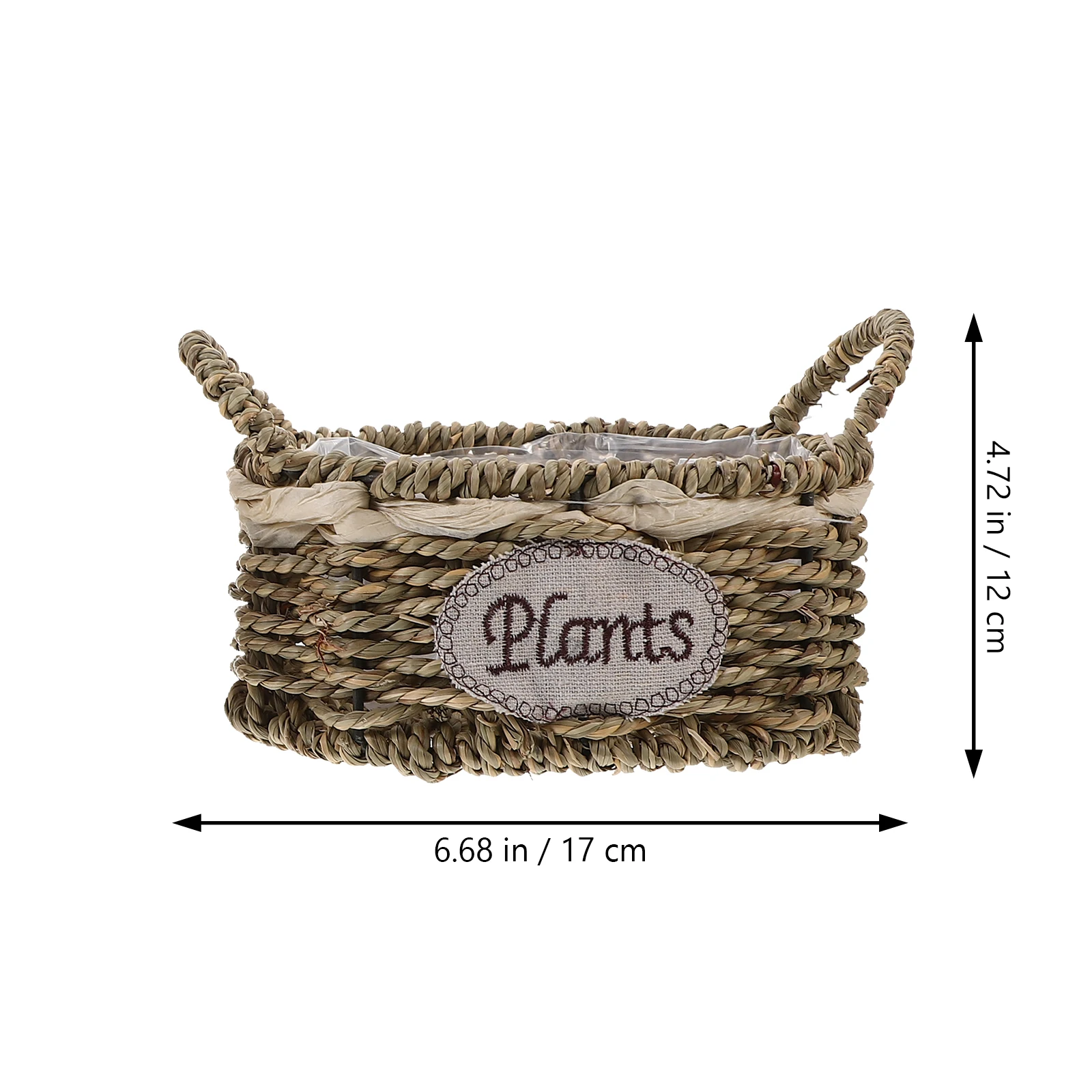

2 Pcs Woven Flower Basket Shelf Storage Organizer Dirty Clothes for Indoor Plants Decoration Small