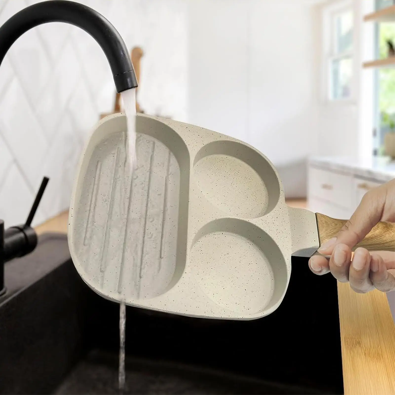 

Сковорода для омлета с антипригарным покрытием, сковорода-гриль, посуда для газовой плиты и индукционной плиты, гриль для омлета, легко моется, можно мыть в посудомоечной машине, дома