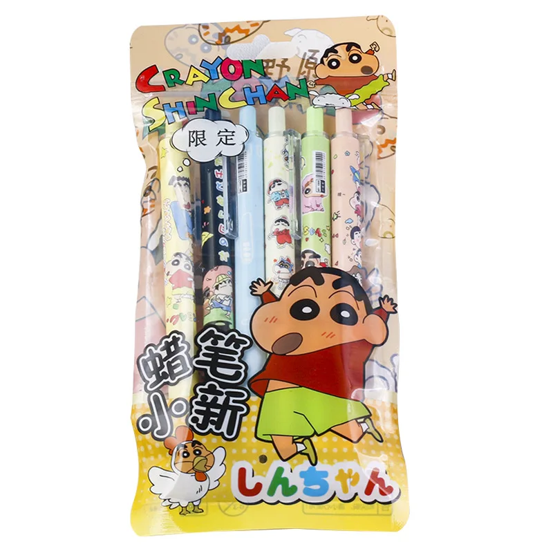 Himawari Nohara Crayon Shin-chan Cartoon Print Black Click Pen Kawaii and High-Aesthetic Click Gel Pen, Student Stationery Prize view 5