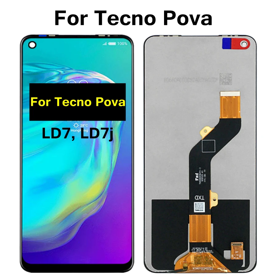 

6.8 Test Good For TECON Pova LD7 LCD Display Touch Screen Digitizer Assembly Replacement For Tecno Pova LCD