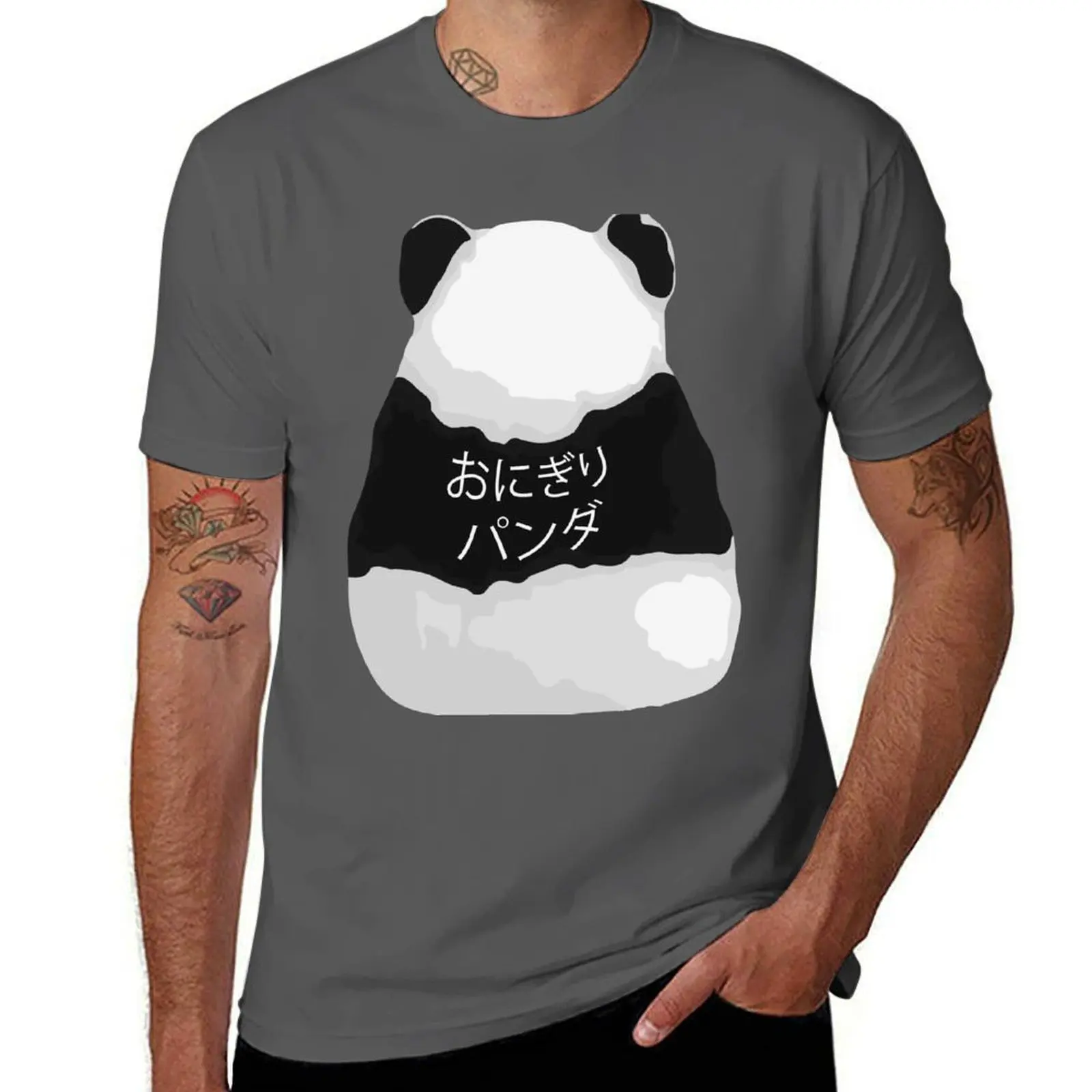 

Футболка Onigiri Panda, мужская футболка из 100% хлопка, роскошная брендовая футболка, мужские роскошные мужские футболки, футболка с графикой