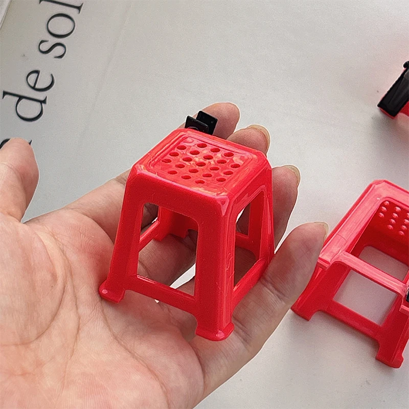 재미있는 독특한 빨간색 의자 머리핀 재미있는 헤어 클립 헤어 액세서리 시뮬레이션