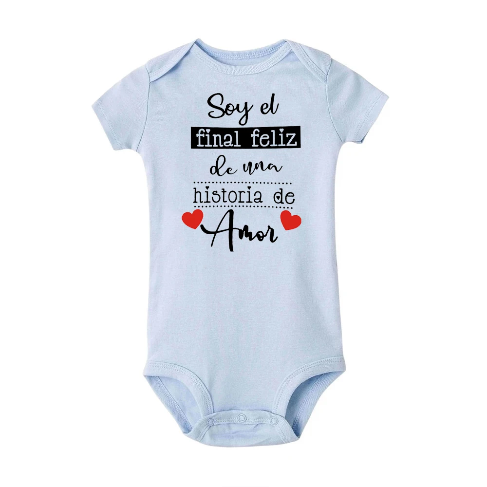 Funny Newborn Baby Romper Infant Short Sleeve Baby Body Clothes Spanish Print Boy Girl Toddler BodySuit Born Crawling Baby 0-24M