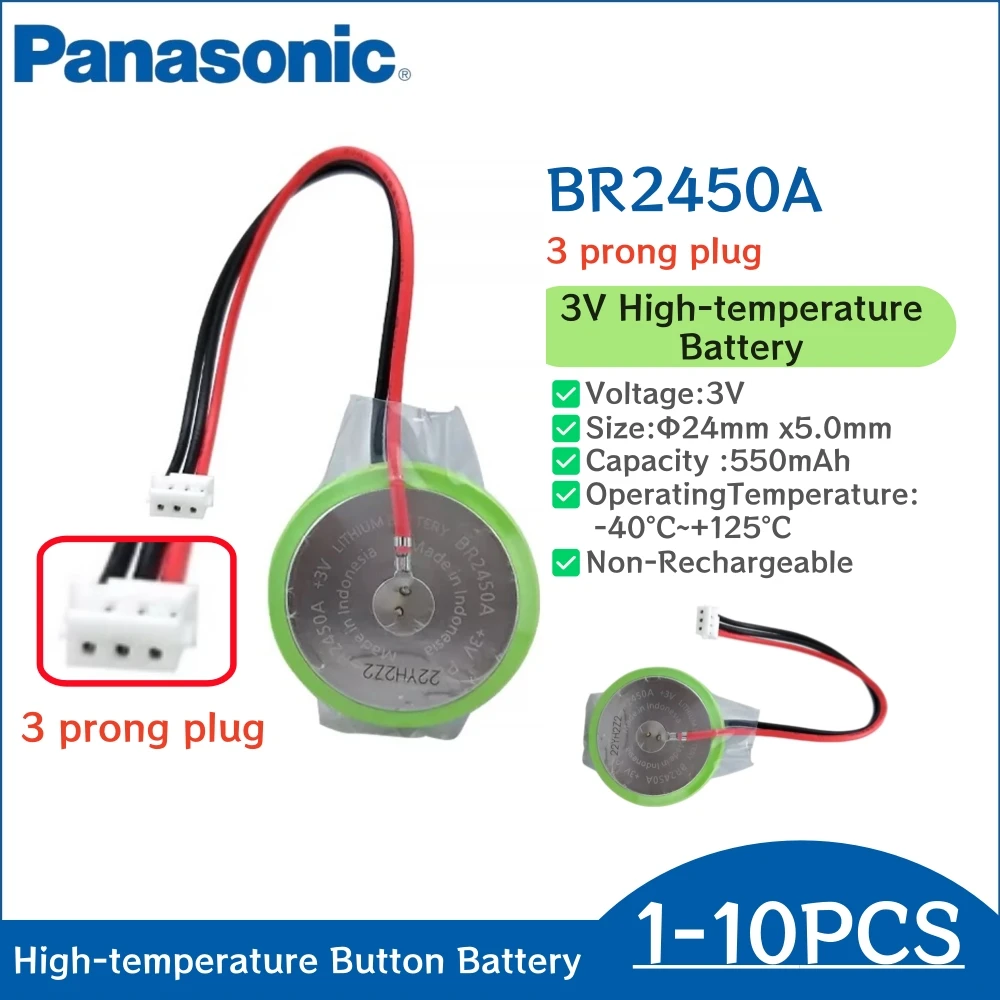 1-10Pcs Panasonic Original Battery for V7-BT BR2450A V606 UG30P-BT Human-machine interface touch screen UG221