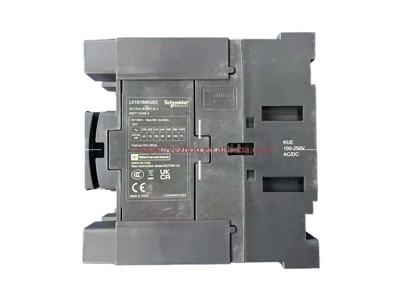 3P large current AC contactor 150A AC/DC wide coil voltage motor heavy load power control switch