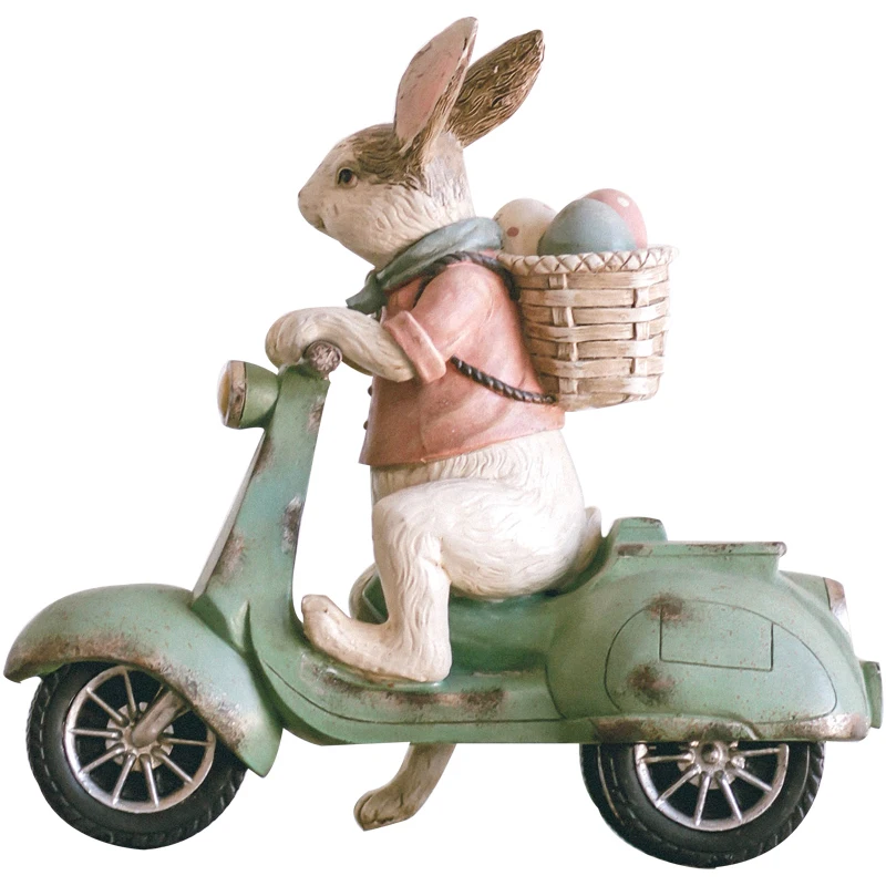 Rabbit Motorcycle Annie Rabbit Goods Furniture Display Rather Than Use Originality Living Room Ornament Resin