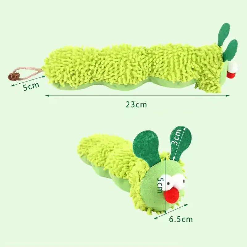 Pet Supplies Caterpillar Shaped Plush Cat Toy Contains Catnip Self Pleasure Boredom Relief Interactive Play Plushies Fidget Cats