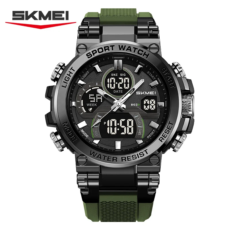 SKMEI 2500 New Sport Military Men's Watch Fashion Large Dial Dual Display Multifunctional Timing Electronic Watch reloj hombre
