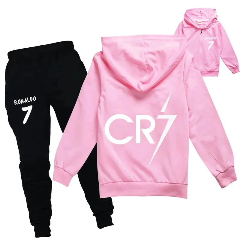(#^.^#) 2026 New Cristiano Ronaldo CR7 Cosplay Costumes Football Idol Zipper Hoodies Pants ren High Quality Cotton Cl →_→LOOK ME view 2