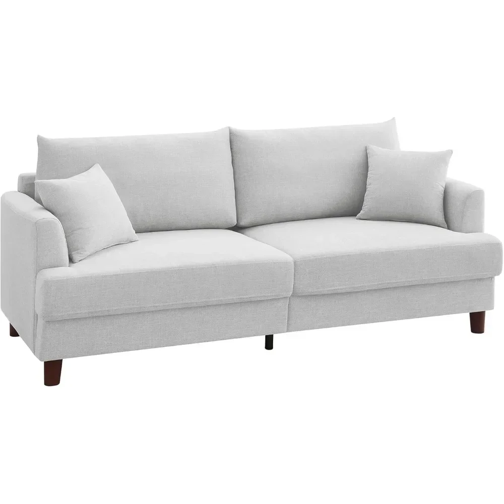 Sofá Comfort – Sofá de 81" e 3 lugares, inclui 2 almofadas combinando, sofá com capas removíveis e laváveis à máquina