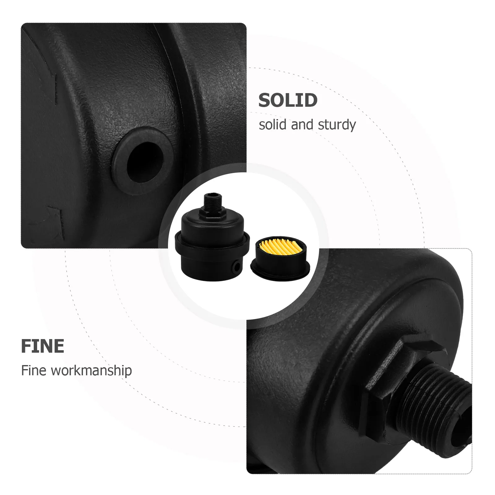 

1pcs 16Mm Thread For Piston Port Efficient Filtration Easy Installation Spare Replacement Part Intake Filter Sound Muffler Air