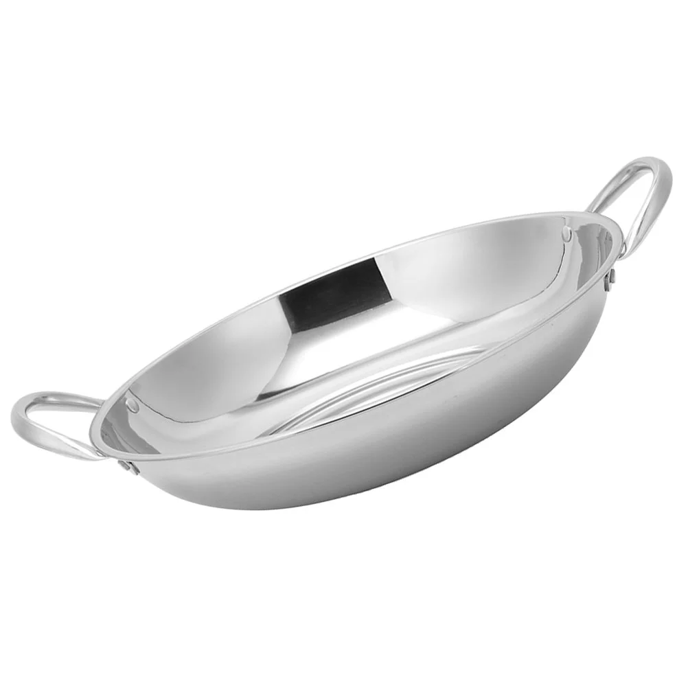 

Stainless Steel Pot Food Wok Household Metal Cookware for Kitchen Accessory Reusable Hot Home Cooking Frying Pans