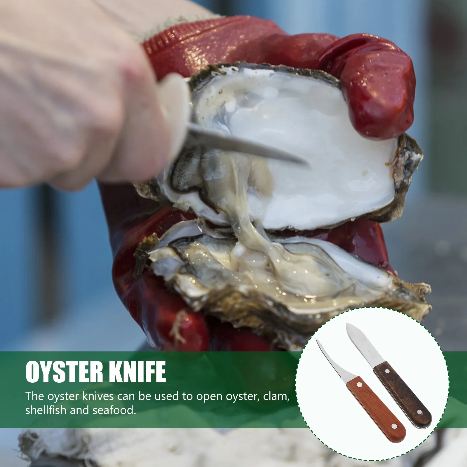 

1 set Shrimp Deveiner Oyster Knife Set Stainless Steel Seafood Processing Tools Kitchen Gadget For Clam Shellfish Cleaning Home