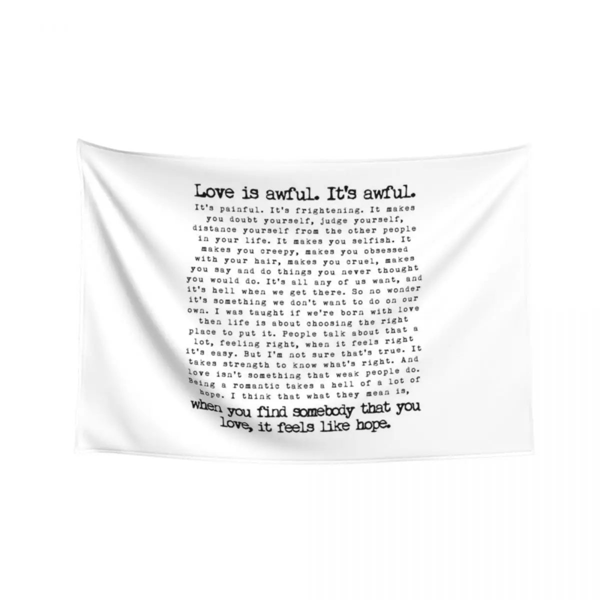 

Fleabag Love Speech| Hot Priest Wedding| Typewriter Quote Tapestry Room Ornaments Tapestry