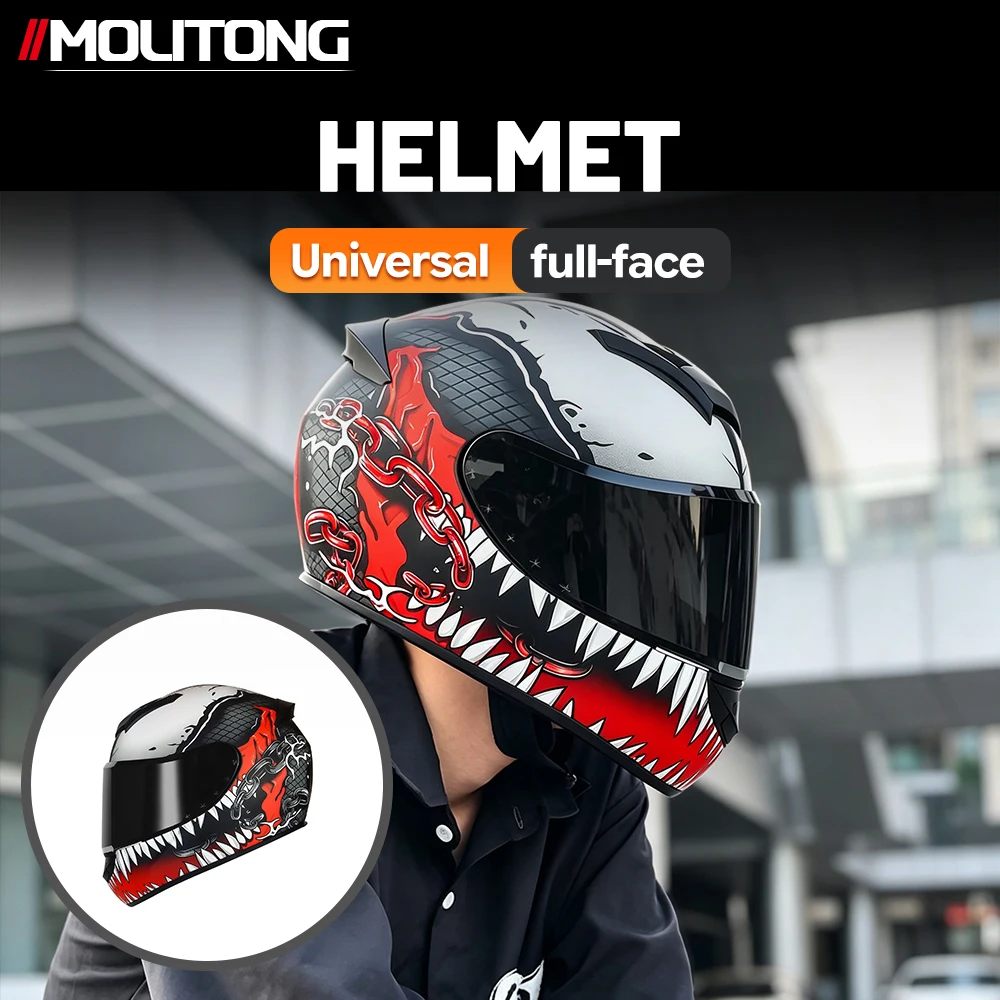 Stylish Full-Face Motorcycle H - огляд і ціна Dual Visor Motorcycle Racing Helmet