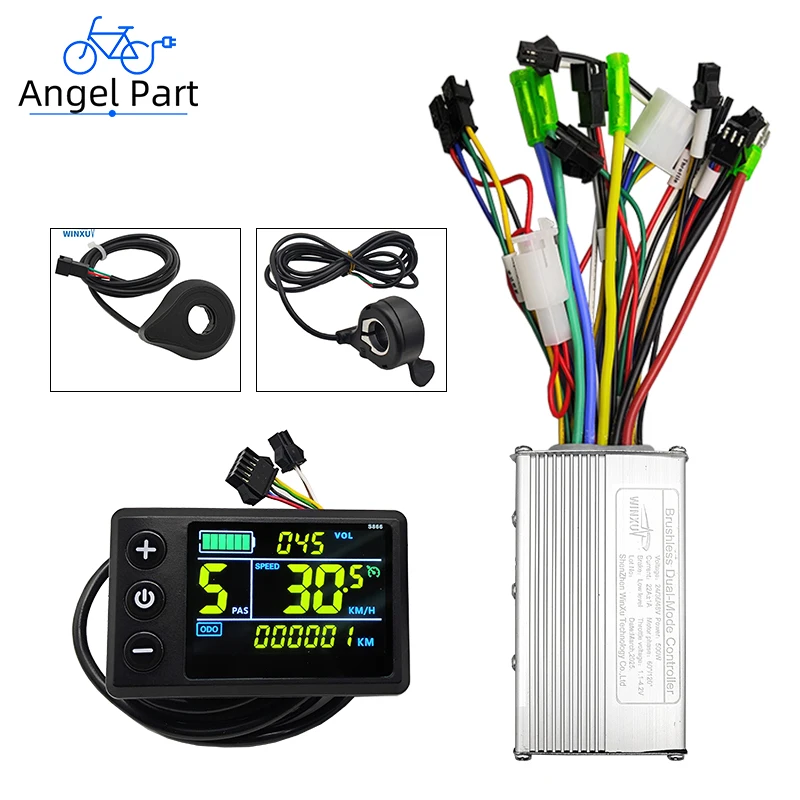 24V 36V 48V 250W 13A 350W 15A E-bike Brushless Motor Controller S866 Colour LCD Display Kit for Electric Mountain Bike Repair