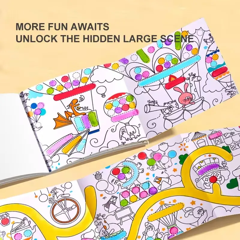 Mideer Magiczna Książeczka do Malowania Kropkami dla Dzieci, Zabawki do Malowania Kropkami, Książka do Kolorowania Graffiti dla Niemowląt i Dzieci od 2 Lat