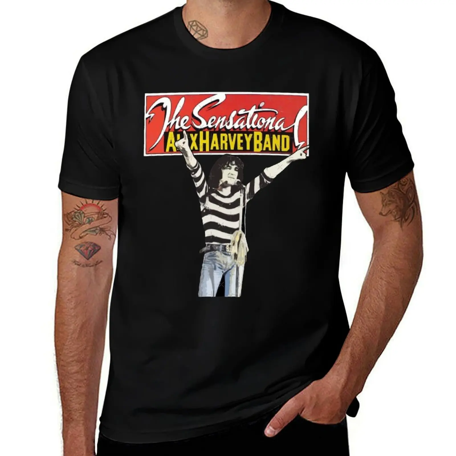 The Sensational Alex Harvey Band T-Shirt Work Outdoor Short Sleeve Tee