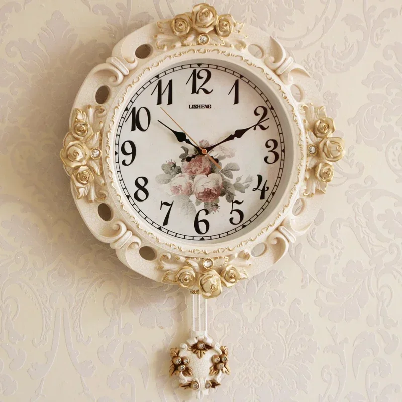 ساعة حائط شحن مجاني آلية تصميم زاوية القهوة الديكور الحرف الرقمية كبيرة ثلاثية الأبعاد غرفة الألعاب الأوروبية أثاث الرجعية
