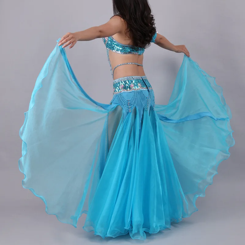 Stage belly dance performance costume female split ends sexy belly dance performance skirt belly dance carnival