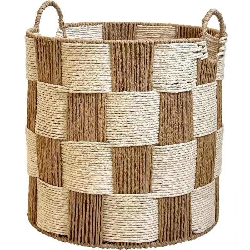 

LTT Nordic style rattan dirty clothes basket household large capacity laundry basket bedroom living room storage basket