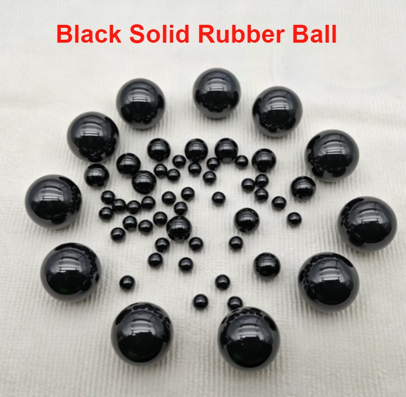Image of Schwarzer Vollgummiball 2mm 3mm 4mm 5mm 6mm 8mm 10mm ~120mm Ölbeständige Hochelastische Dichtung für Industrie DIY Spielzeugpistole Schleuder