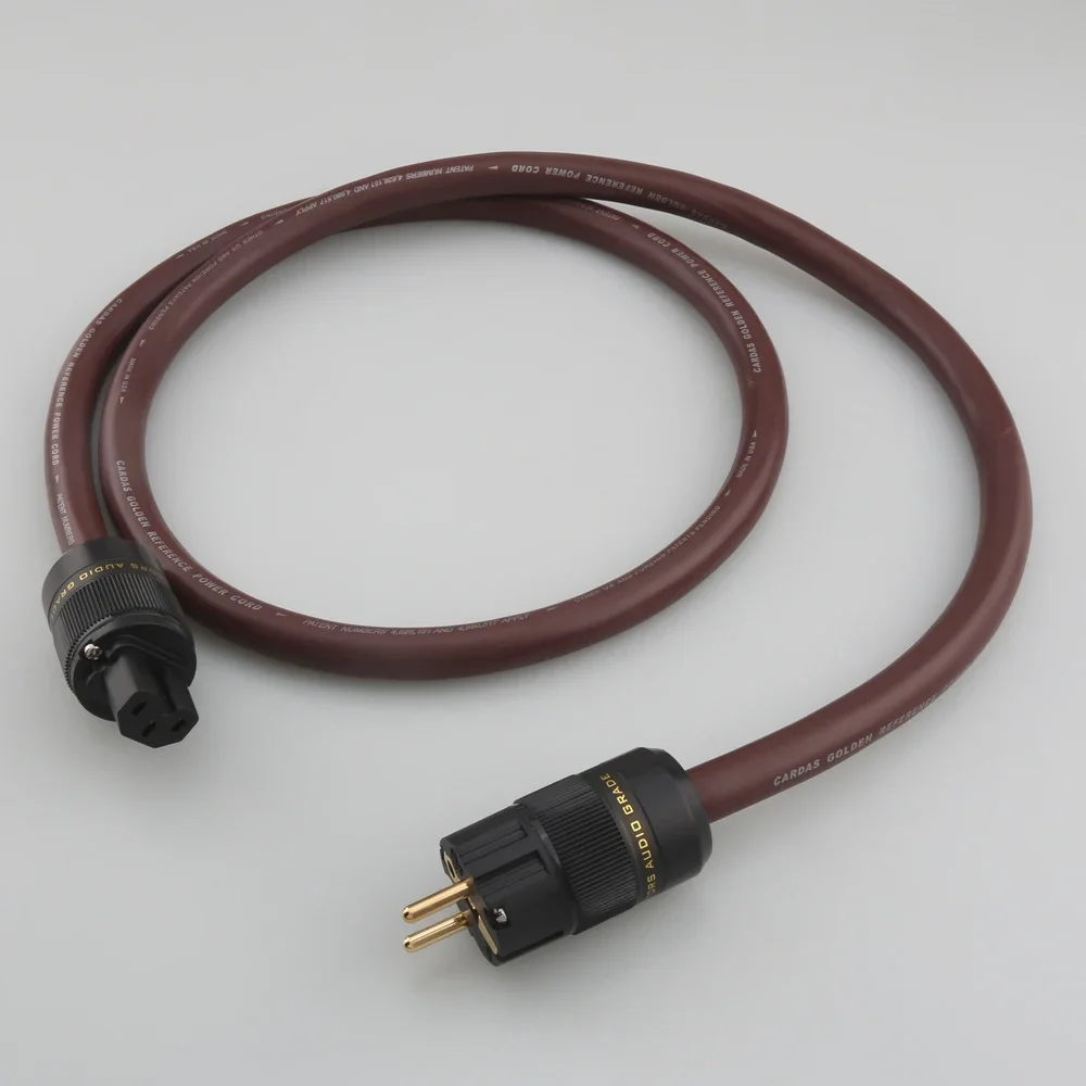 

High Quality CARDAS Golden Reference HiFi EU audio power cable with Gold Plated US/EU Schuko Version Power Plug Mains