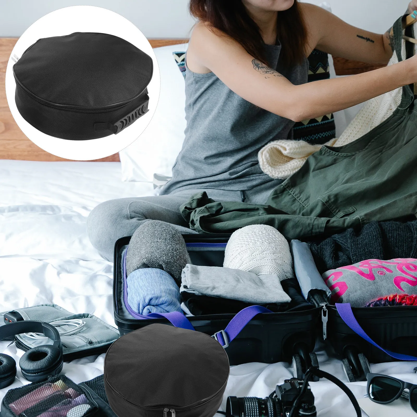 

Charging Cable Storage Bag for Ev Chargers Portable Cable Organizer with Zipper Closure Holds Cables Adapters Power Banks Neat