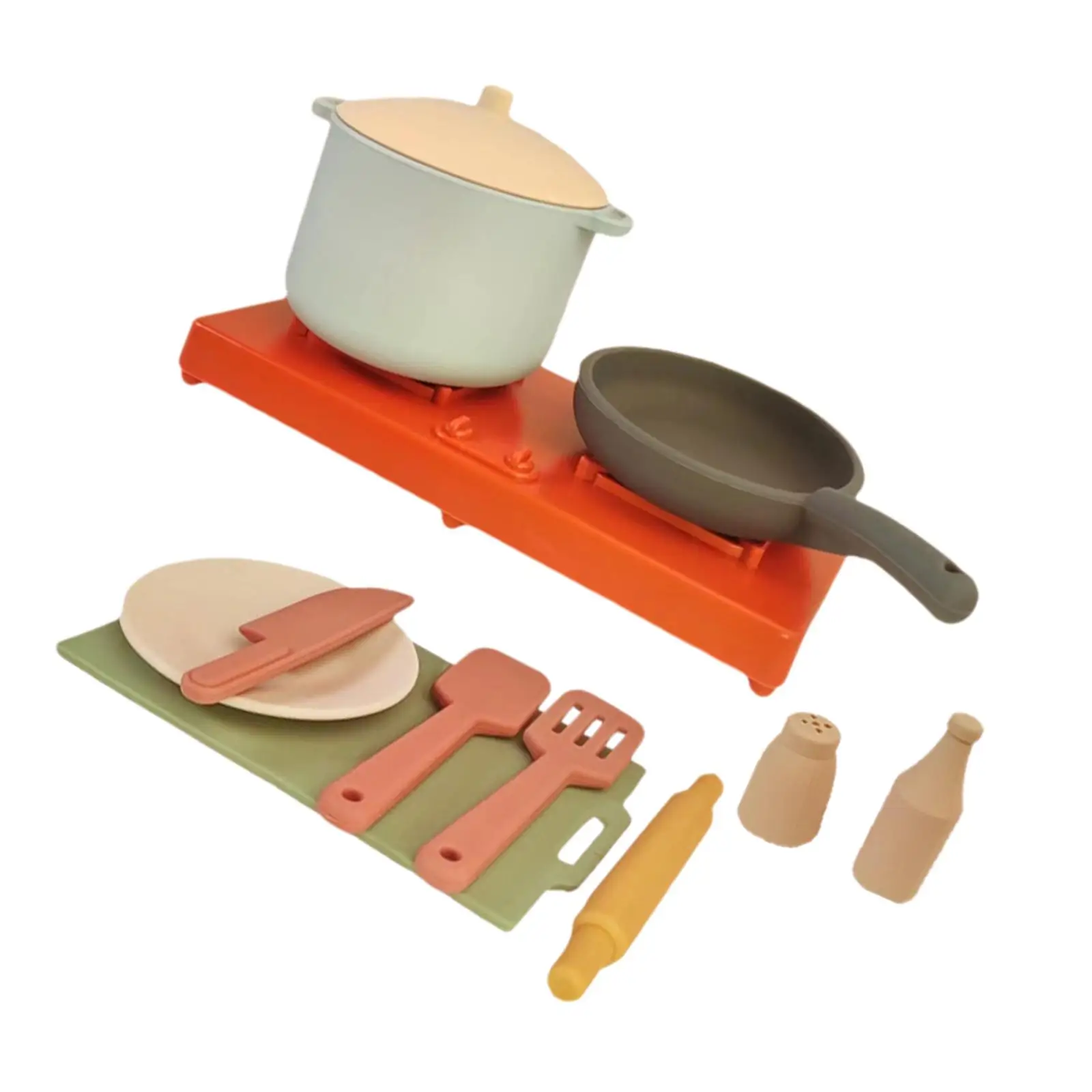 Simulation Kitchen Toy Kindergarten Kitchen Toy Fine Motor Realistic Kitchen Cooking Pan Playset for Girls Boys Birthday Gift