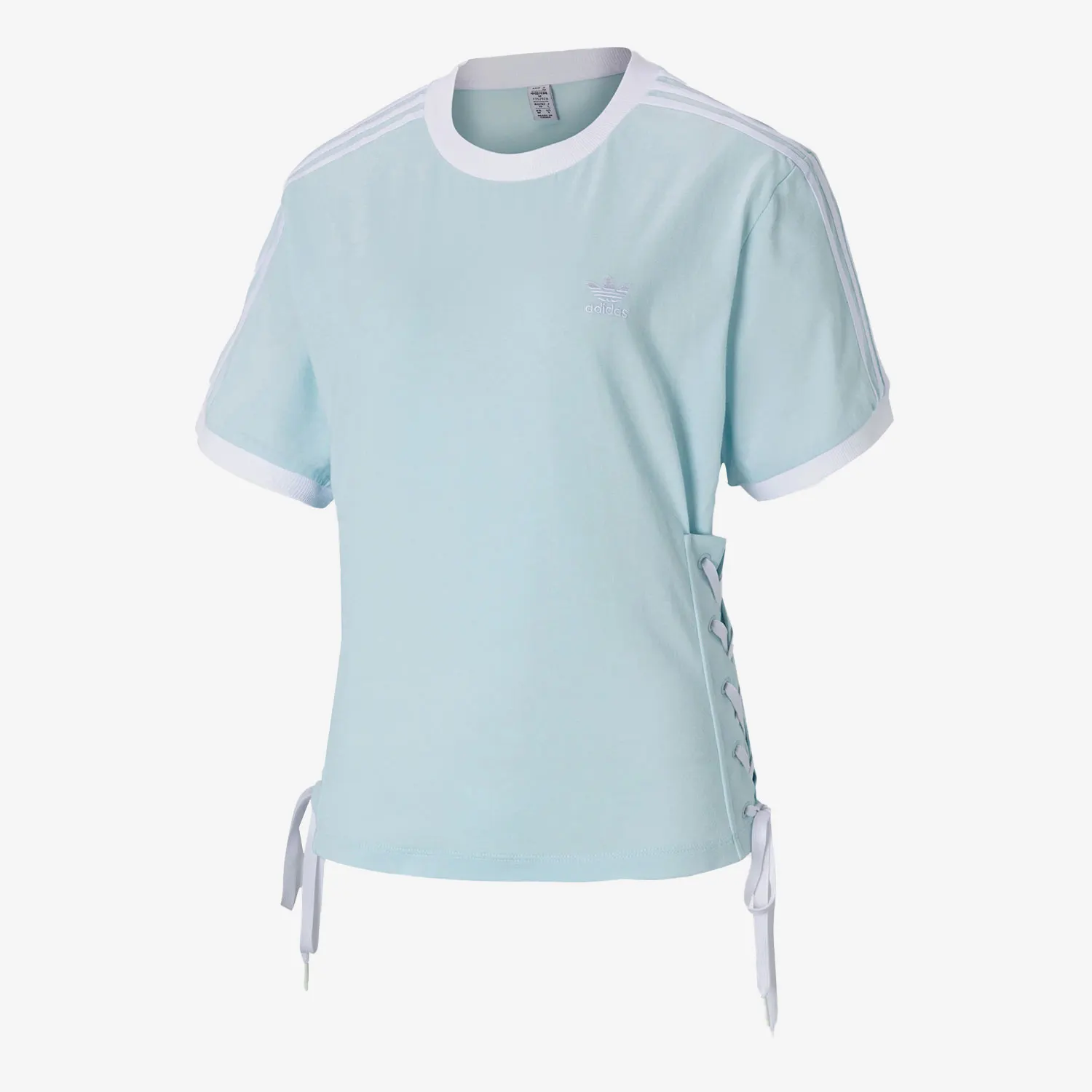 Adidas genuine Three-Leaf Clover LACED TEE Women's Sports Short Sleeve T-Shirt HK5063