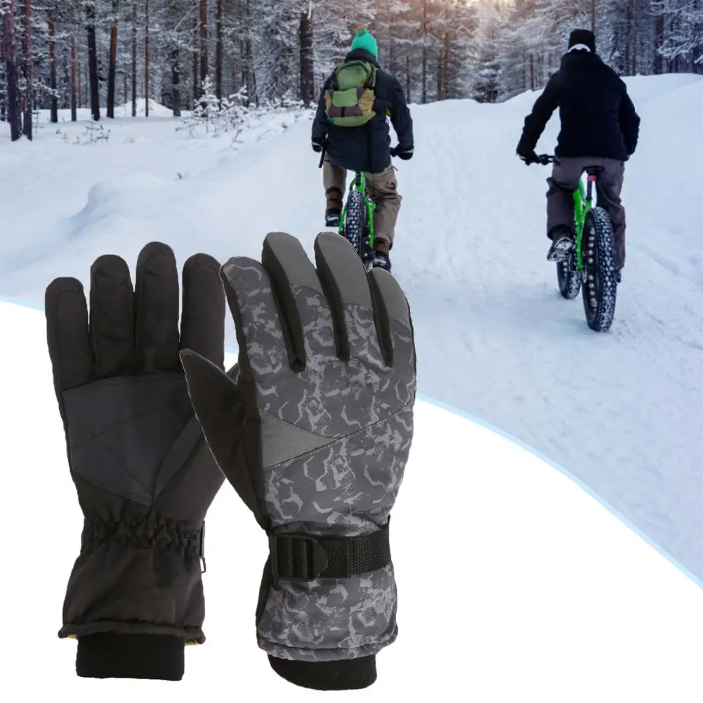 Ridding Gloves 1 Pair Practical Cozy Breathable  Full Finger Outdoor Snowboard Gloves for Outdoor