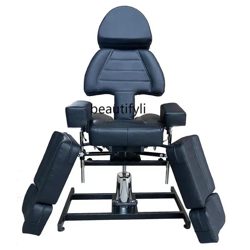 

ss newSingle Split Leg Tattoo Couch Multifunctional Adjustable Tattoo Chair Facial Bed Hydraulic Lifting Tattoo Eyebrow Recliner