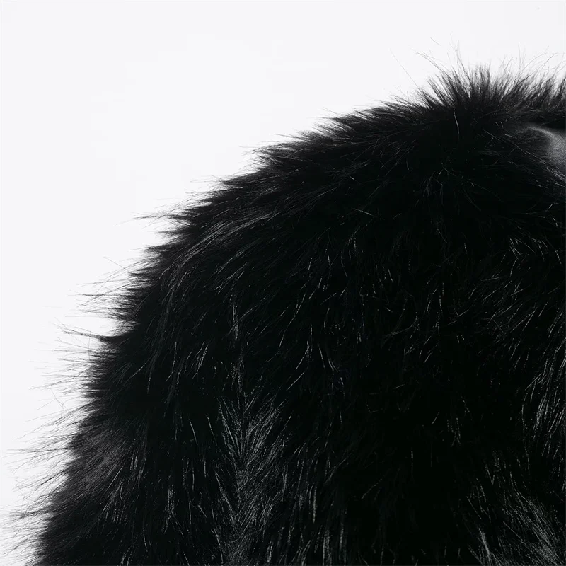 Faux Fur Effect Coat for Women, Trendy Sexy Coat, Fall Fashion, 2025