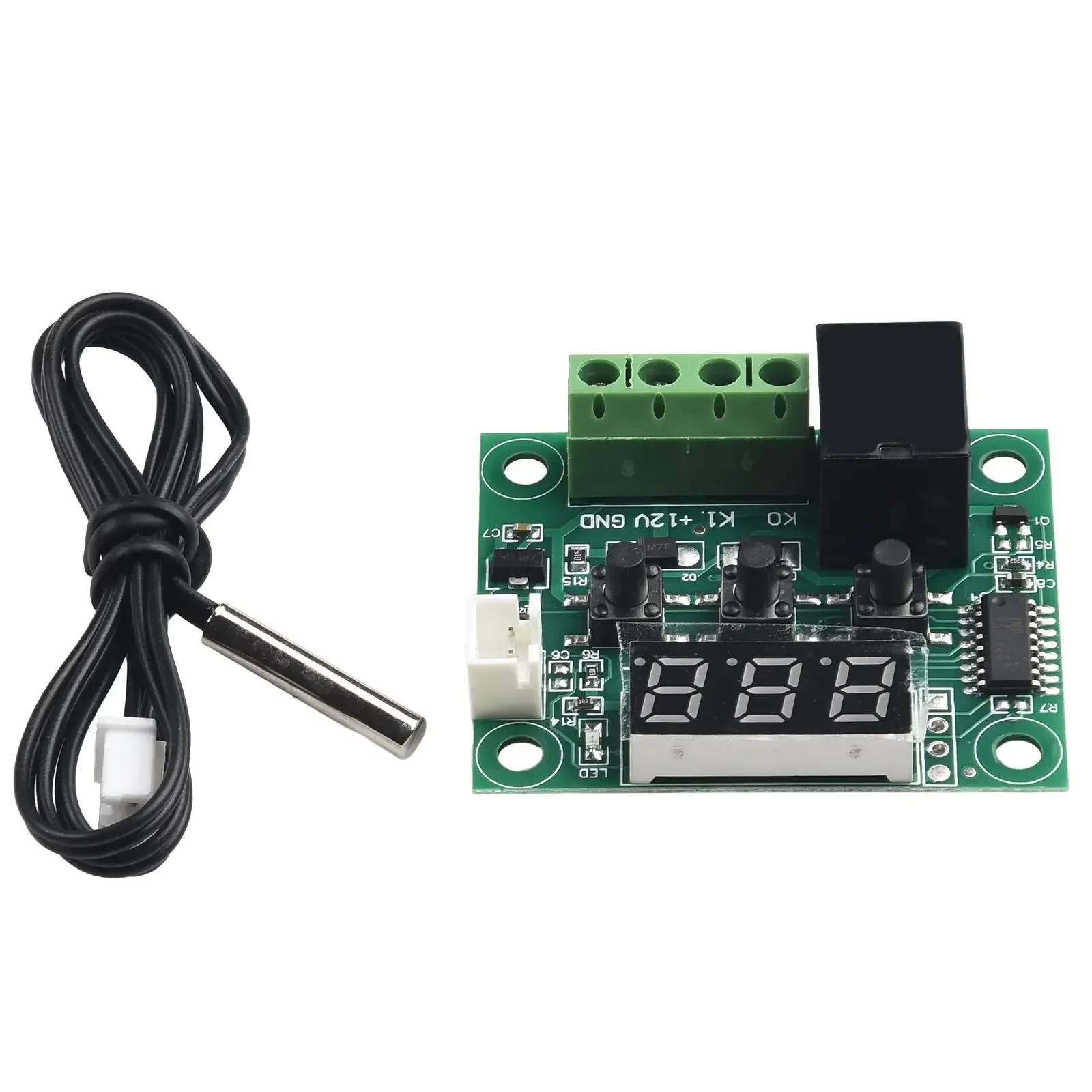 

Digital Thermostat Temperature Waterproof Sensor 20A Relay 48.5 X 40mm Attract Current ≤ 65mA DC 12V Digital Thermostat