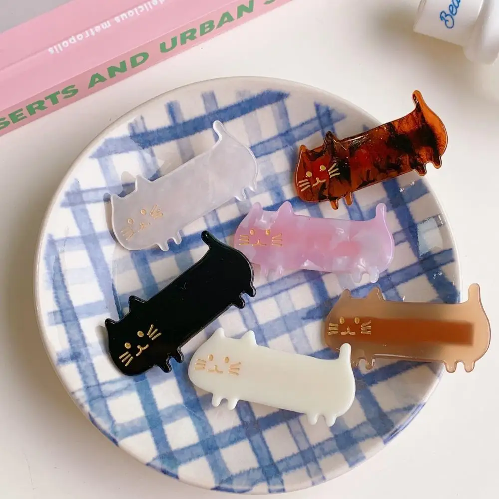 

Girls Sweet Cat Hair Accessories Cartoon Animal Plastic Women Barrettes Hair Accessories Korean Style Hairpins Hair Clips