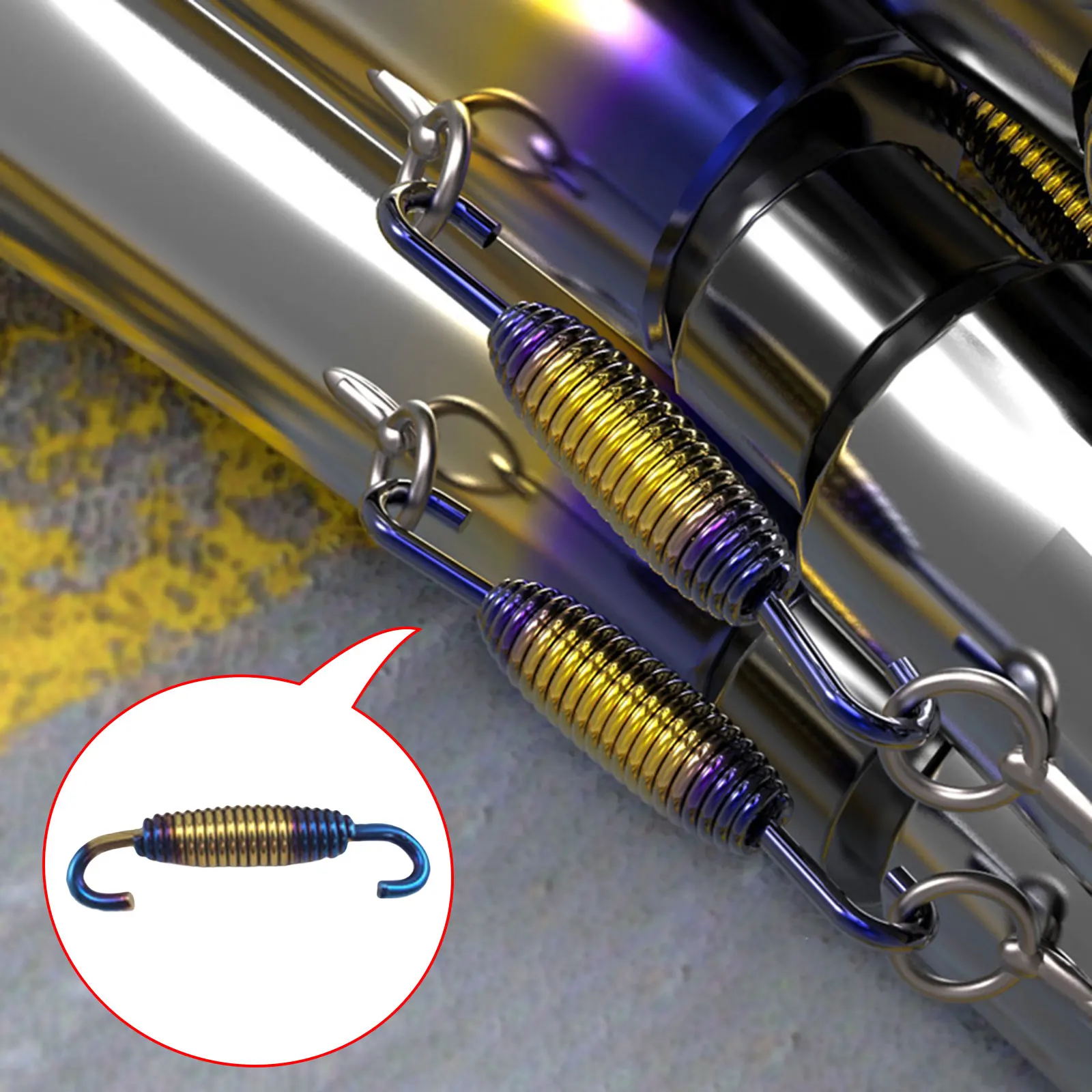 55mm 68mm Motorcycle Exhaust Pipe Spring Hook Heavy Duty Durable 304 stainless steel ATV Motorbike Exhaust Pipe Springs Hooks