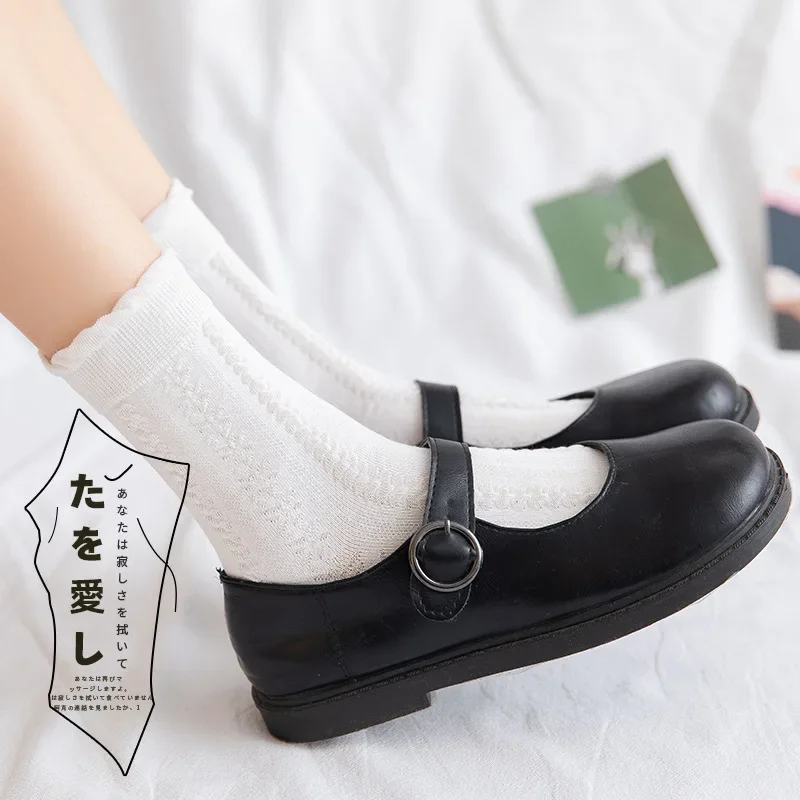 Frau Rüsche Druck Lolita Kurze Lose Socken Cosplay Kostüme Zubehör Spitze Socke Kawaii Nette Anime Cartoon Süße Mädchen Strumpfwaren