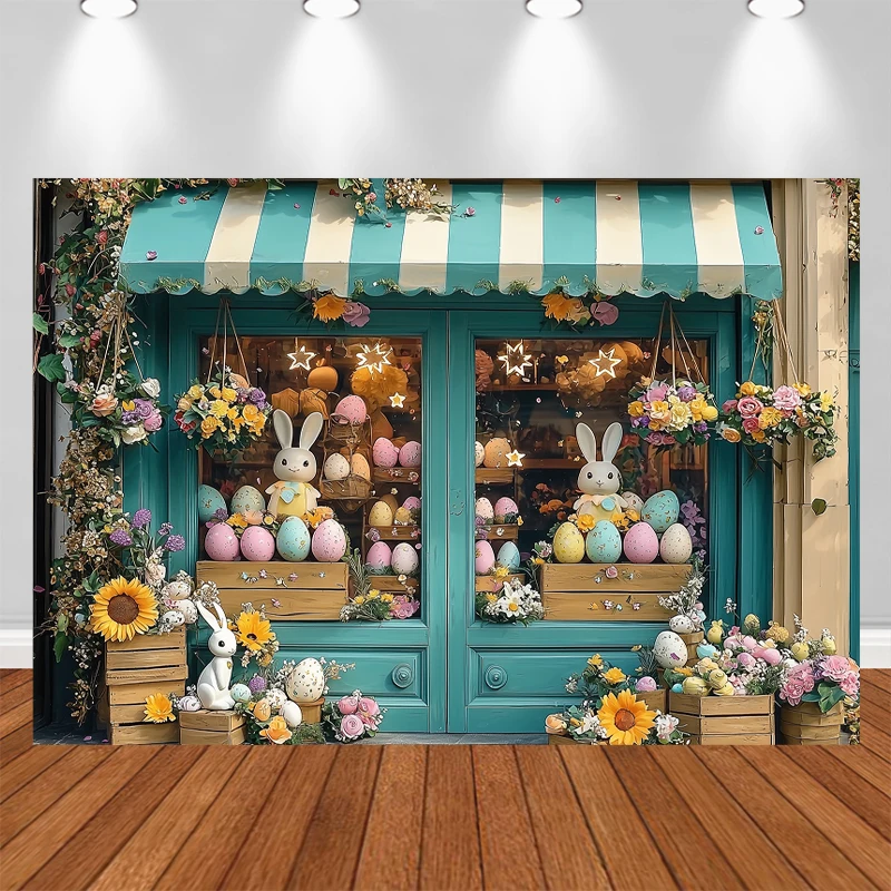 LS Photography Background Spring Easter Garden Floral House Child Birthday Party Cake Smash Portrait Decor Backdrop Photo Studio